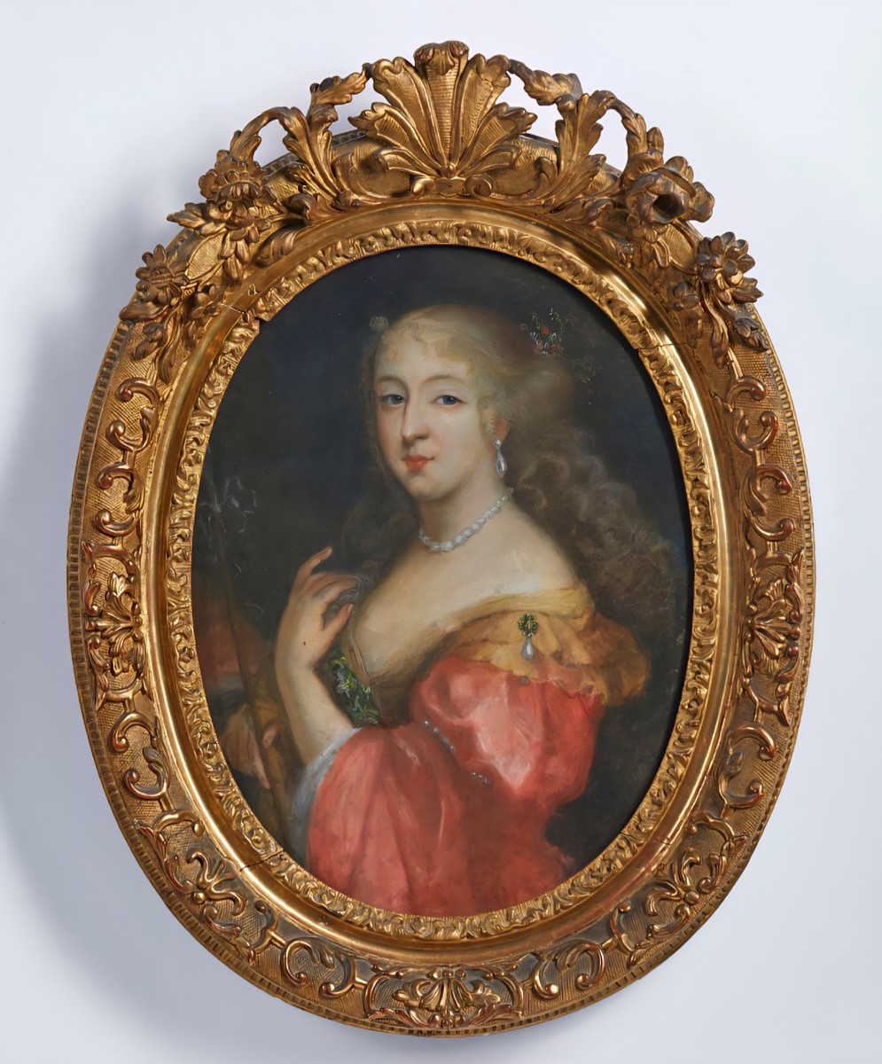Portrait Of Anne-marie Louise d'Orléans In Pastel, Louis XIV Period