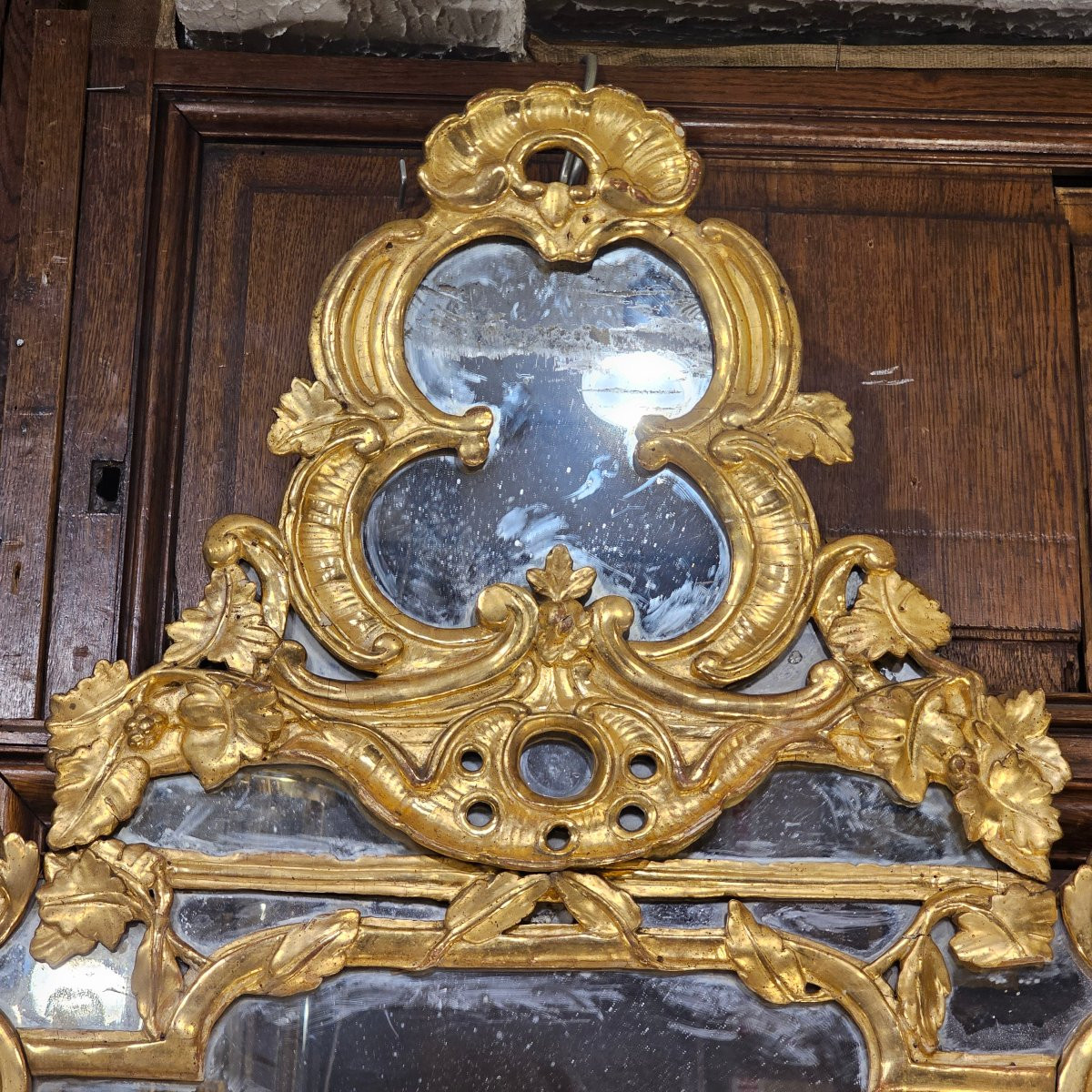 Miroir à Parecloses Epoque Louis XV-photo-2