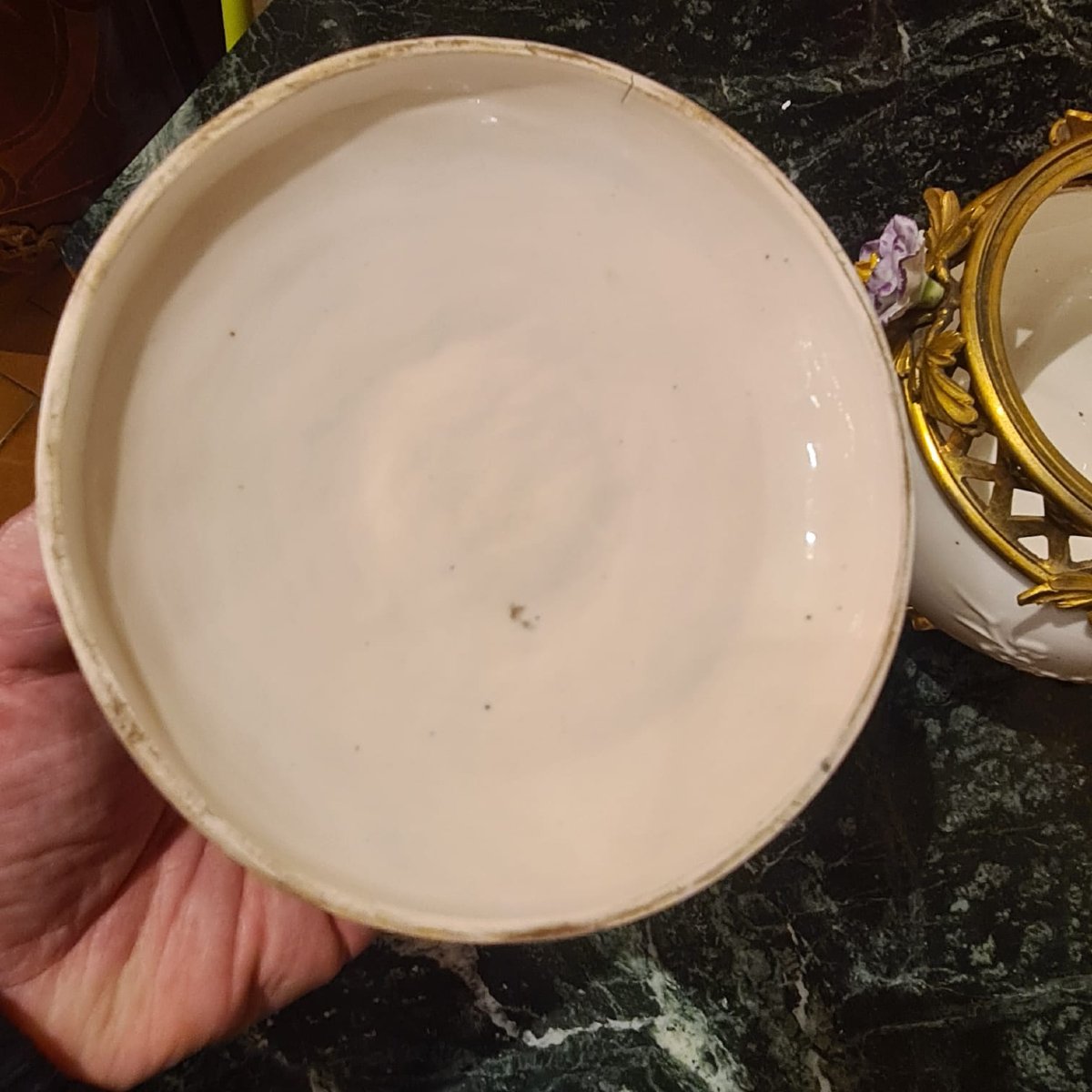 Brûle Parfum en Porcelaine de Saint Cloud Epoque XIXème Siècle-photo-4