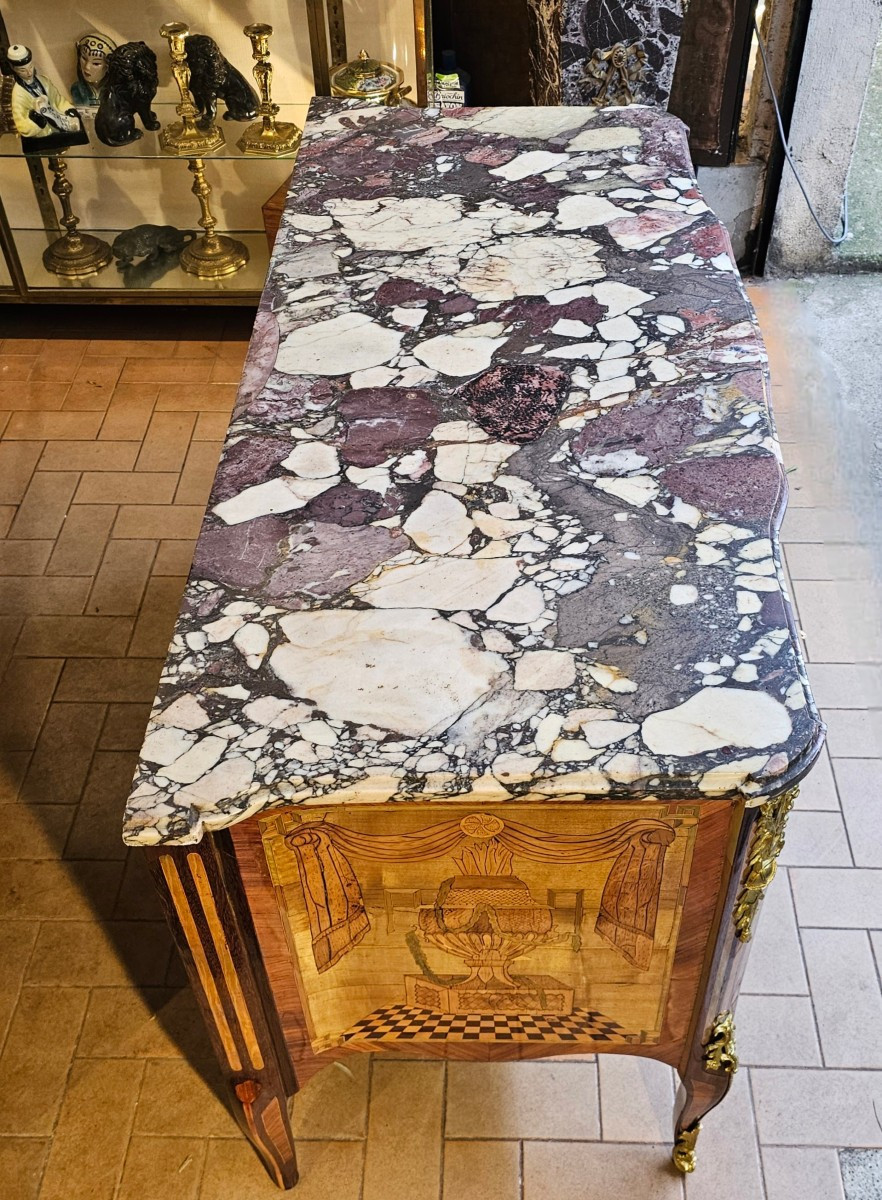 Rare Commode à Ressauts Epoque Transition-photo-4