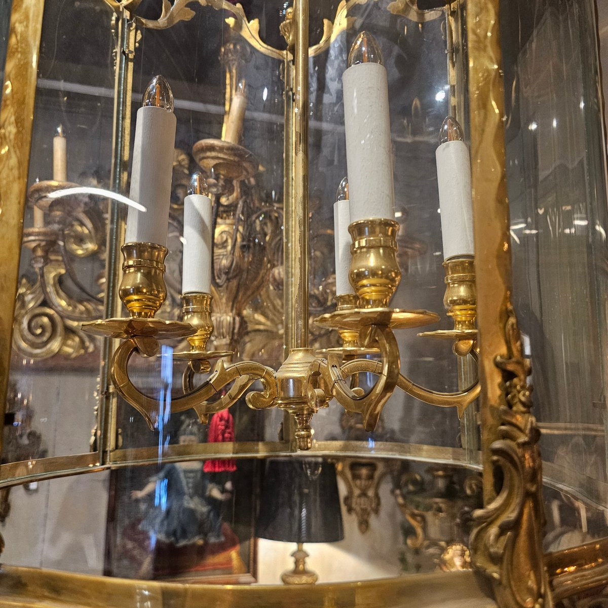 Lanterne de Forme Hexagonale de Style Louis XV-photo-2