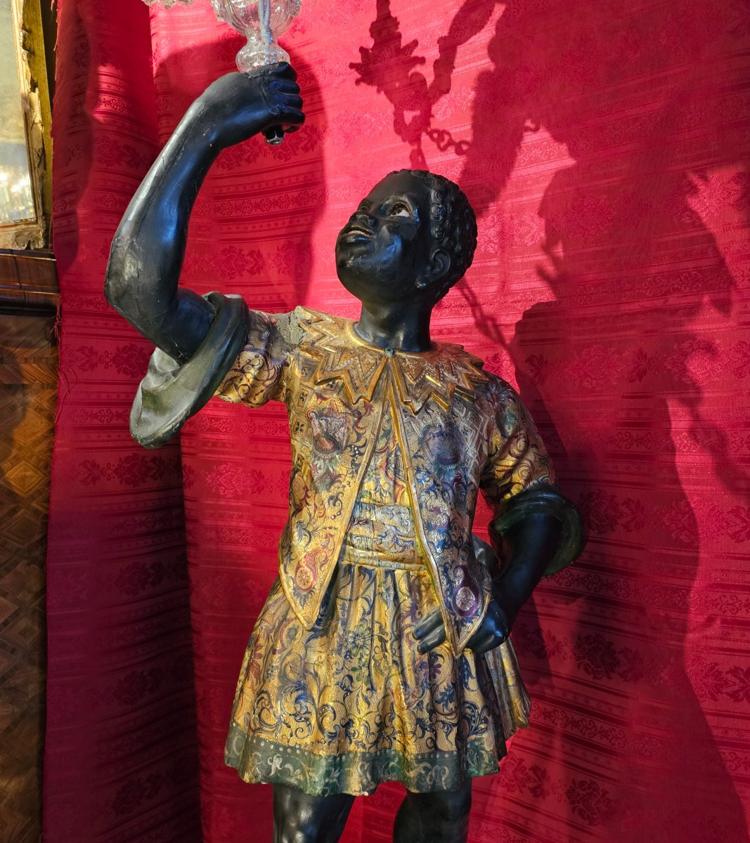 Figure Carrying A Girandole, Napoleon III Era-photo-2