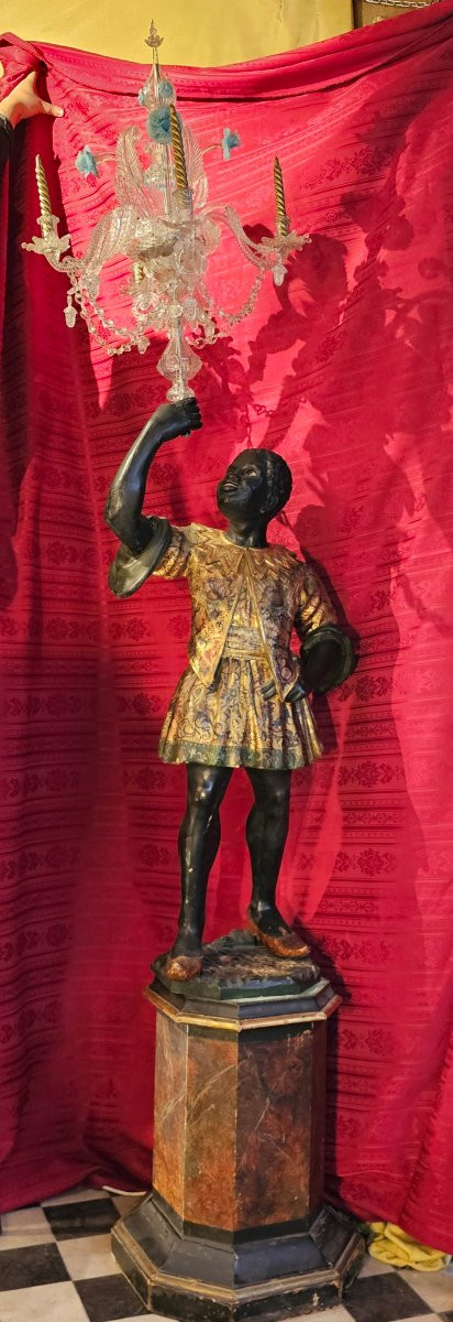 Figure Carrying A Girandole, Napoleon III Era-photo-3