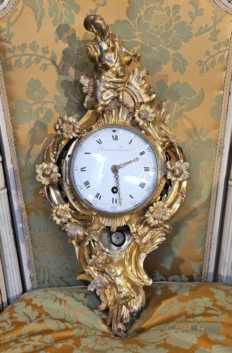 Gilt Bronze Alcove Cartel Clock, Louis XV Period