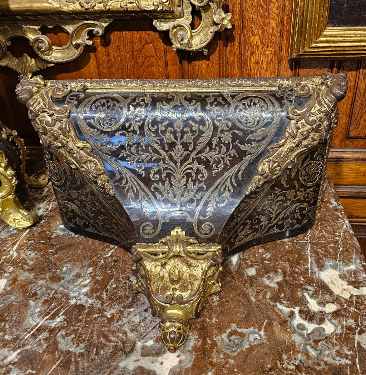 Cartel et Sa Console Epoque Louis XV-photo-3