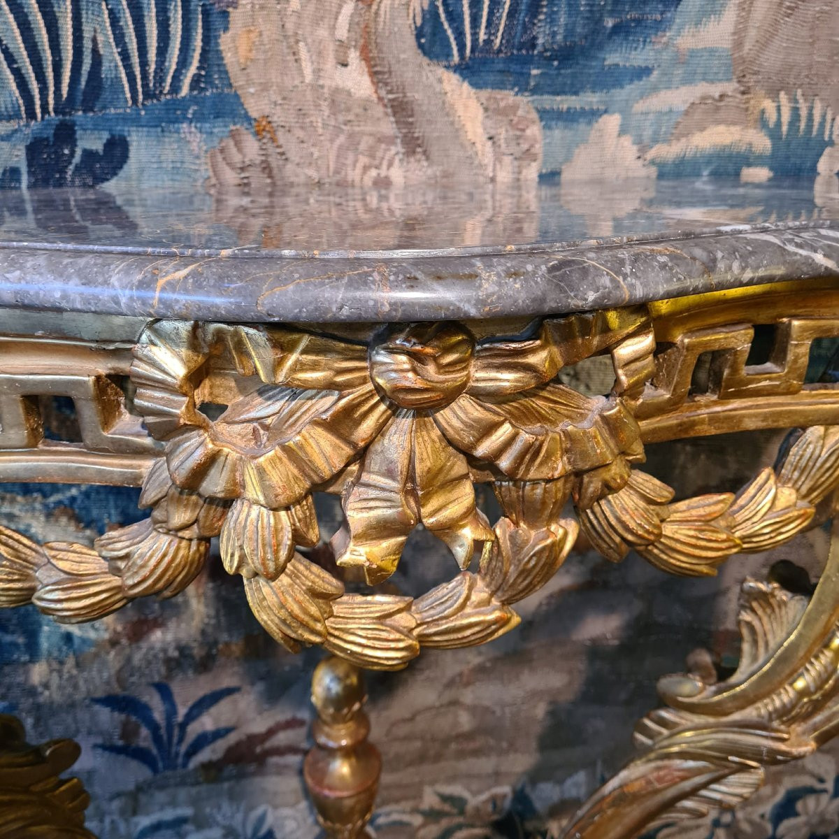 Giltwood Console Table, Louis XV Period-photo-1