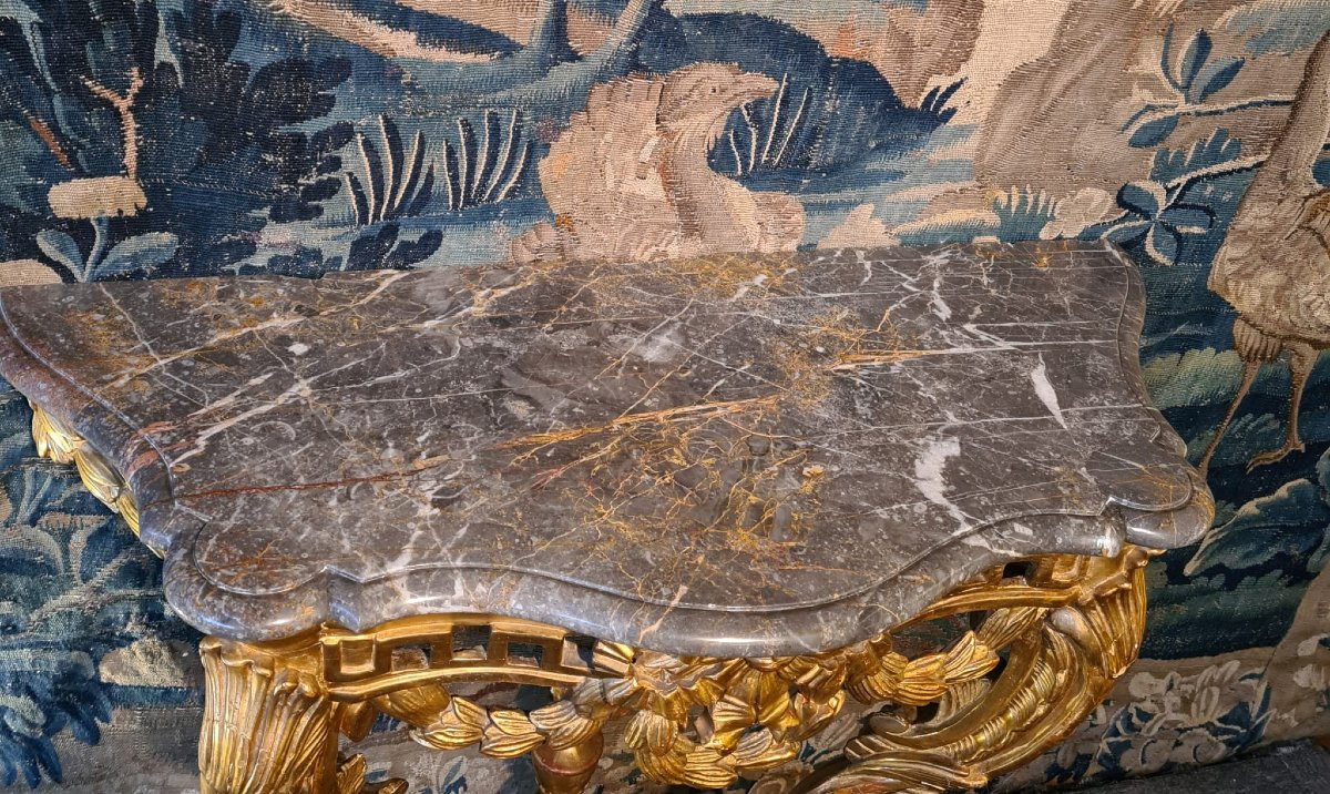 Giltwood Console Table, Louis XV Period-photo-3