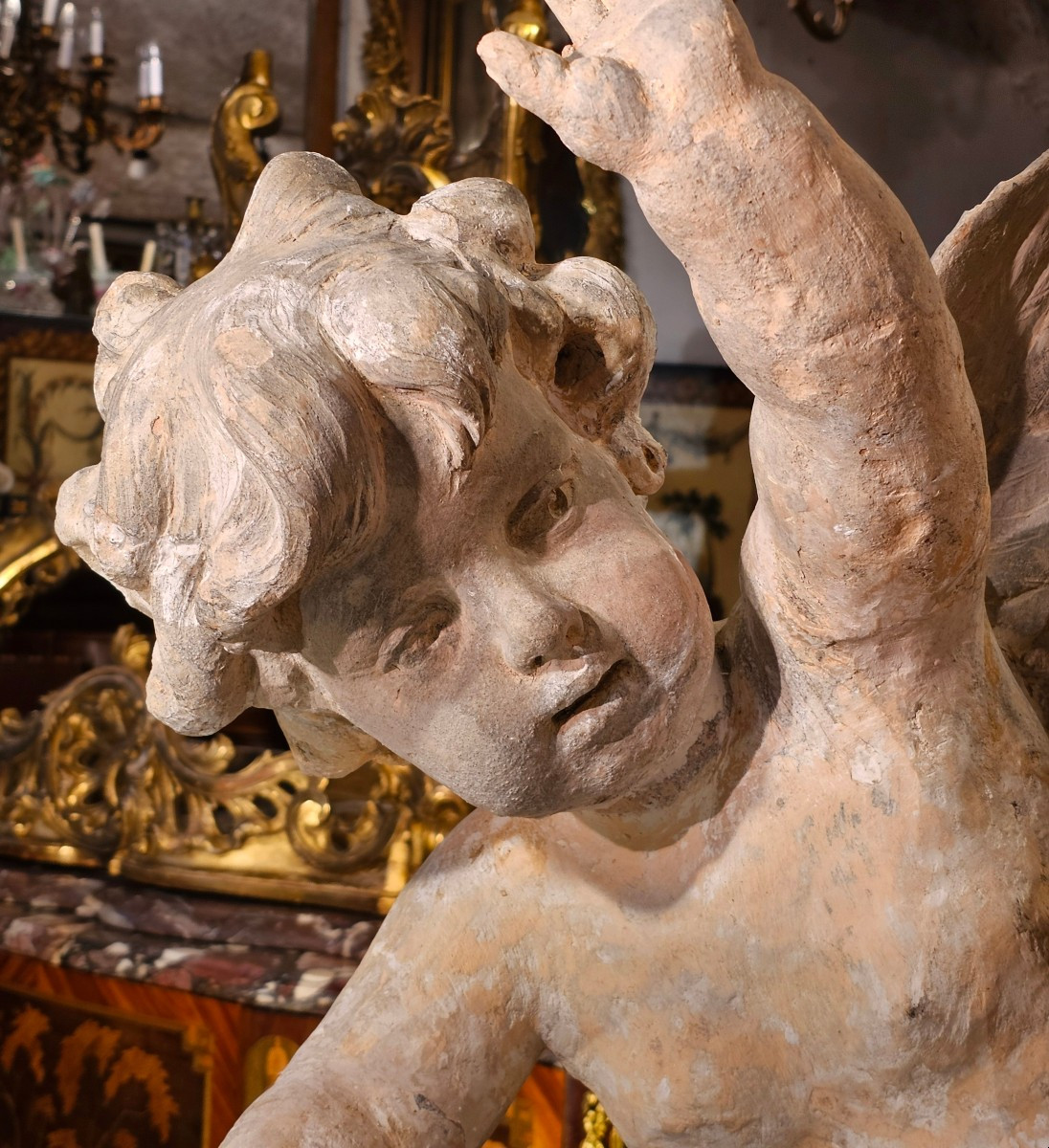 Statue en Terre Cuite Epoque XVIIIème Siècle-photo-3