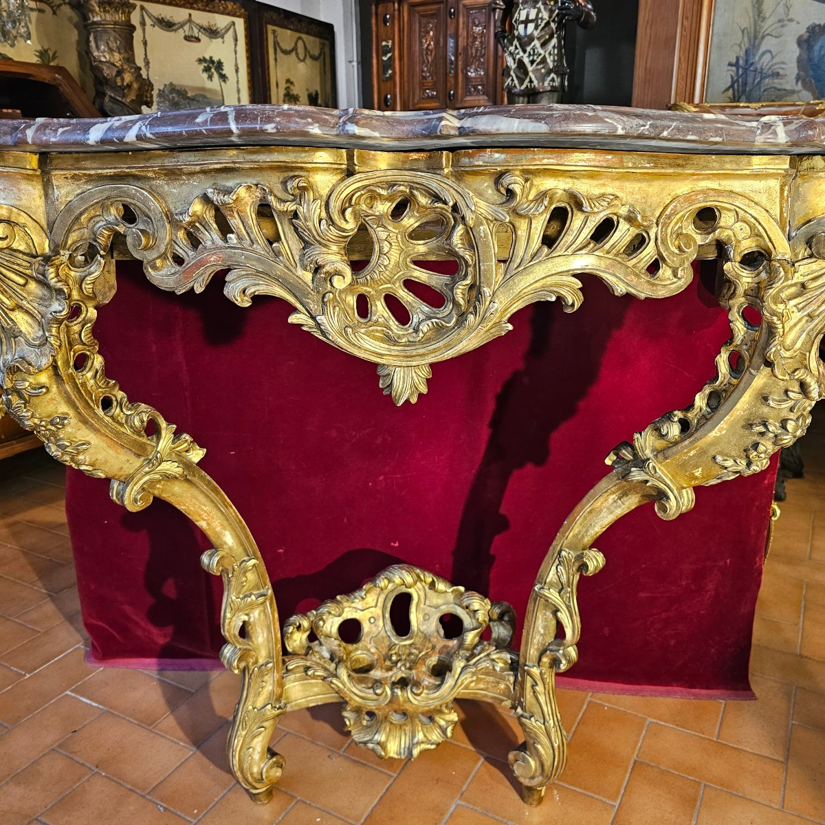 18th Century Gilt Wood Console-photo-4