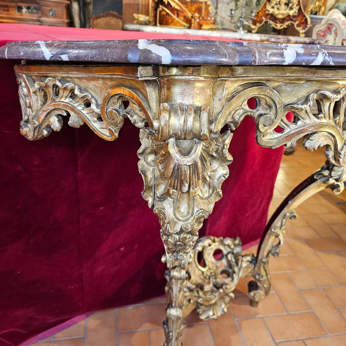 18th Century Gilt Wood Console-photo-1