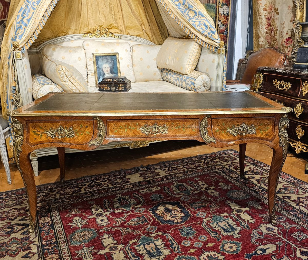 Louis XV Style Flat Desk-photo-2