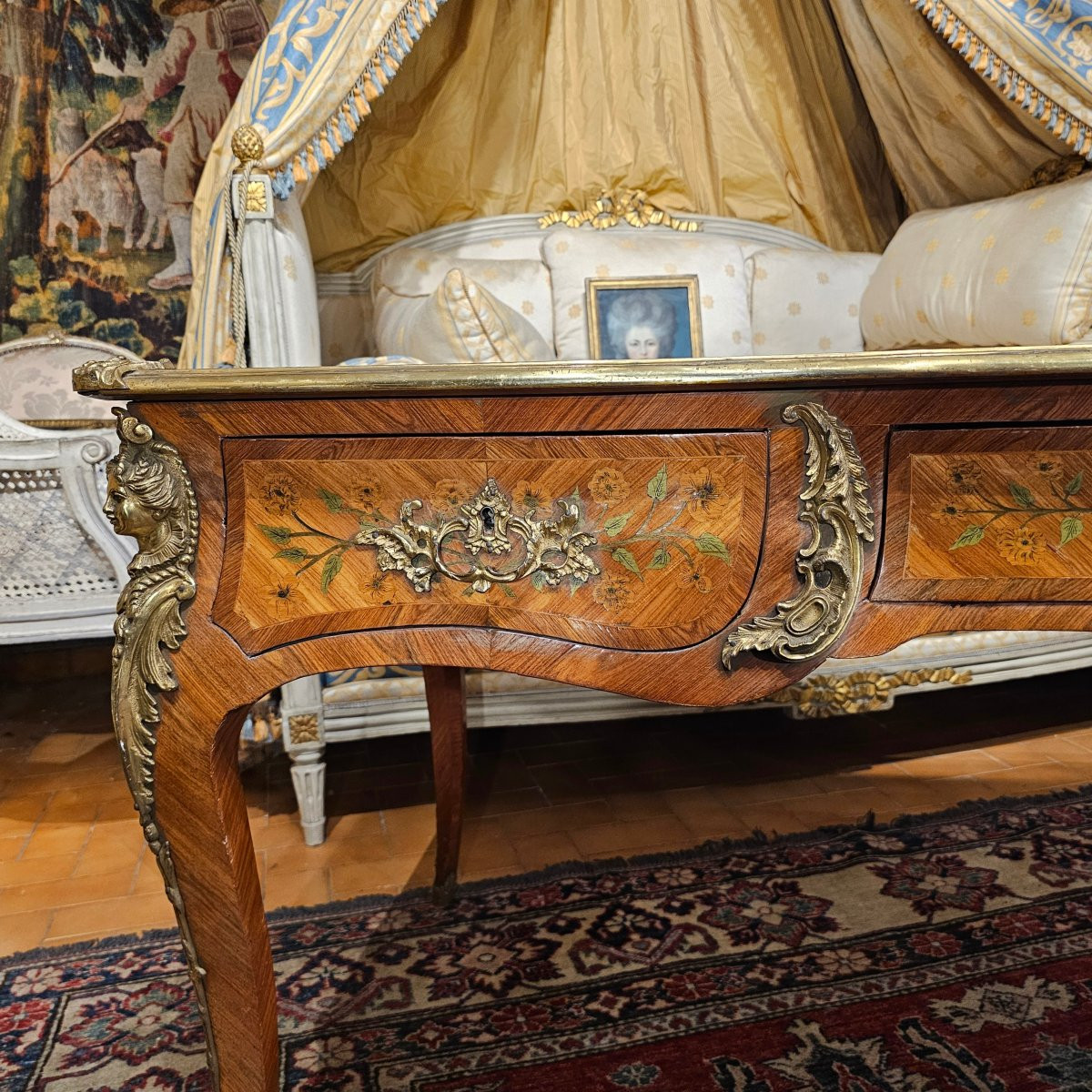 Louis XV Style Flat Desk-photo-3