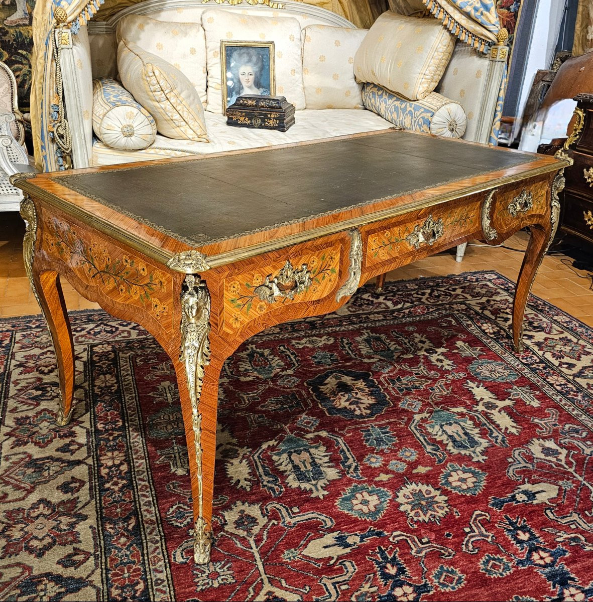 Louis XV Style Flat Desk-photo-2