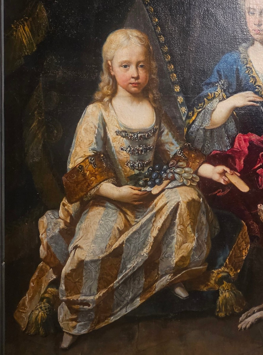 Portrait de Deux Enfants Princiers du Début du XVIIIème Siècle-photo-3