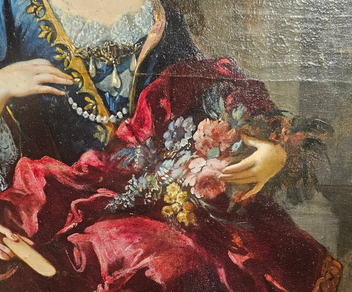 Portrait de Deux Enfants Princiers du Début du XVIIIème Siècle-photo-4