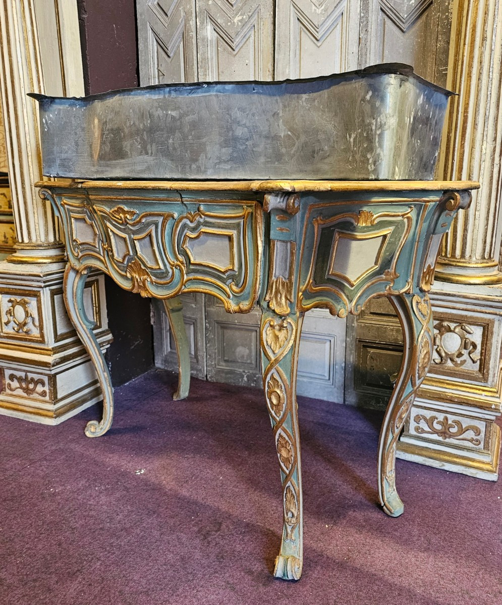 Importante Jardinière en Bois Laqué du XVIIIème Siècle-photo-2