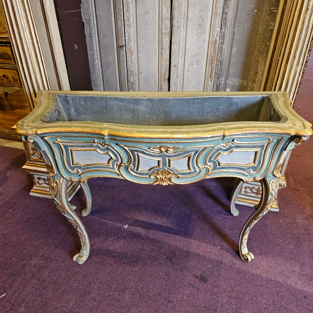 Importante Jardinière en Bois Laqué du XVIIIème Siècle-photo-3