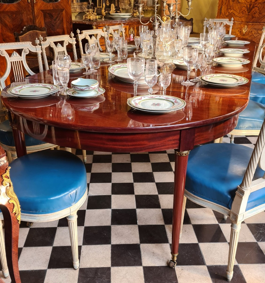 Table à Bandeau Style Louis XVI-photo-4