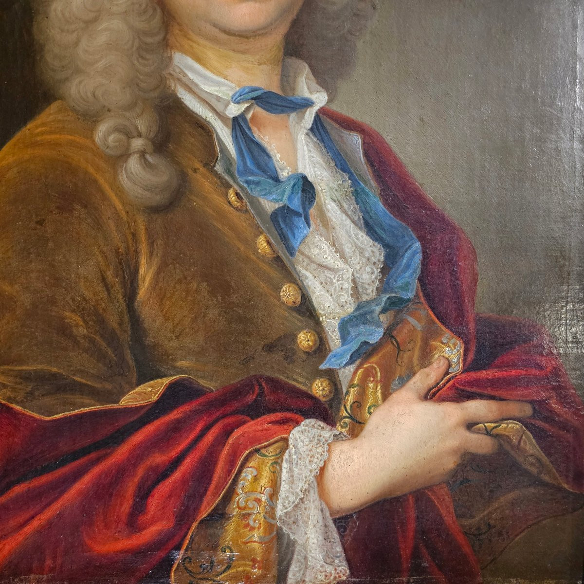 Two Louis XV Period Portraits Forming Pendants-photo-4