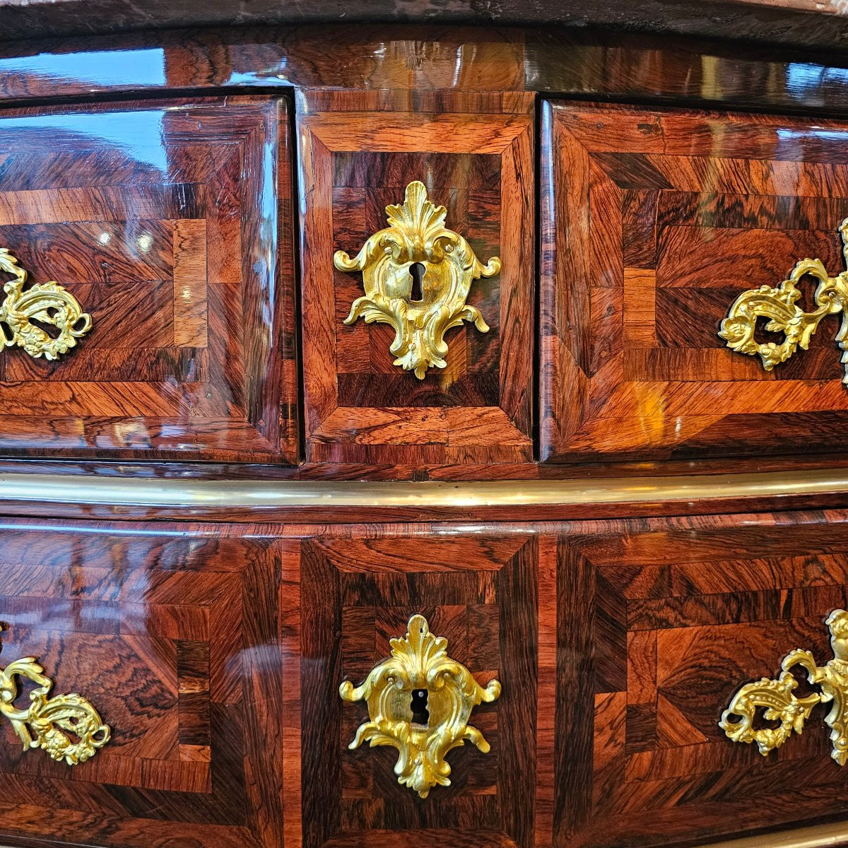 Louis Regency Period Arched Form Chest Of Drawers-photo-4