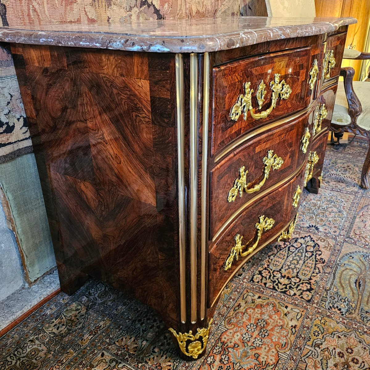 Louis Regency Period Arched Form Chest Of Drawers-photo-1