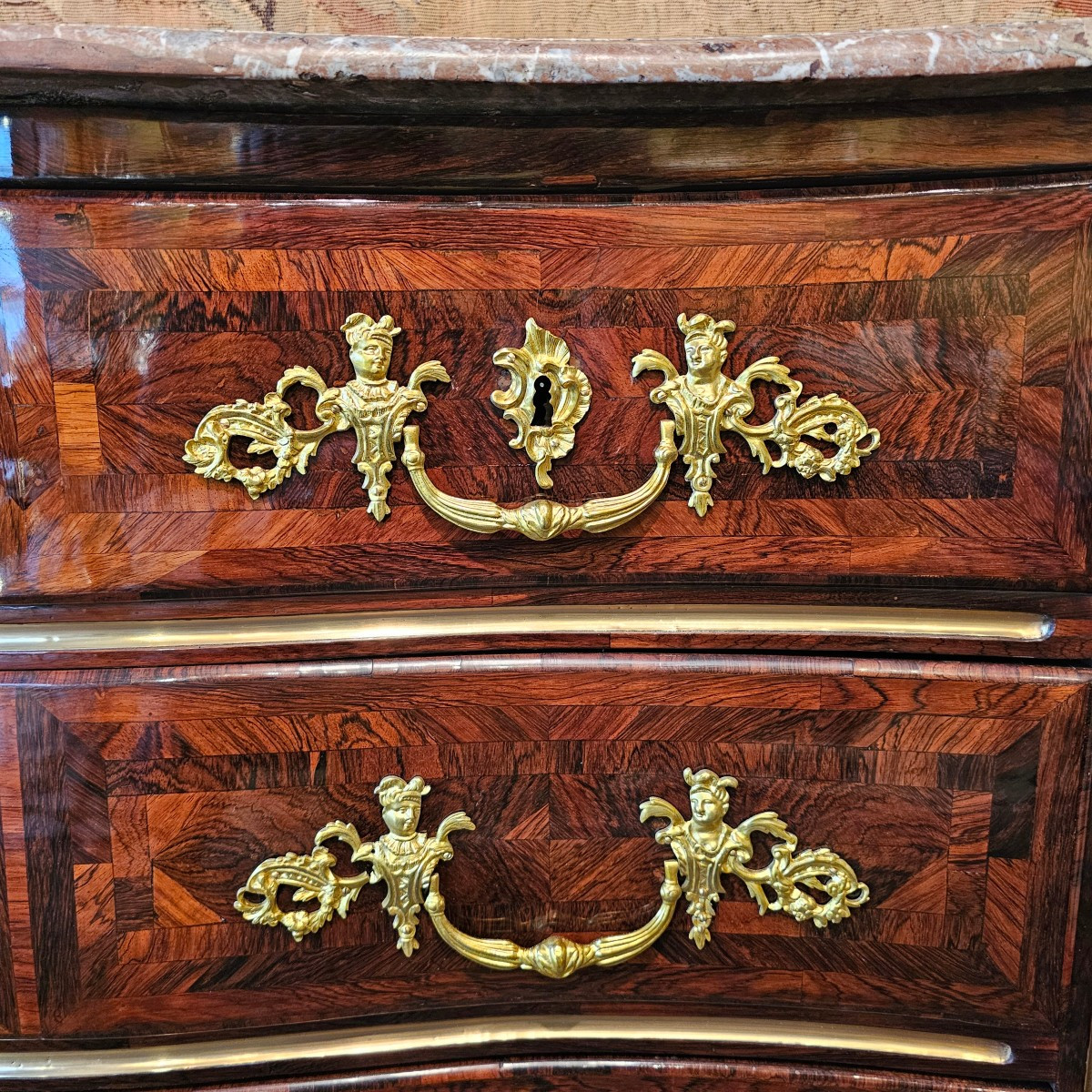 Louis Regency Period Arched Form Chest Of Drawers-photo-2