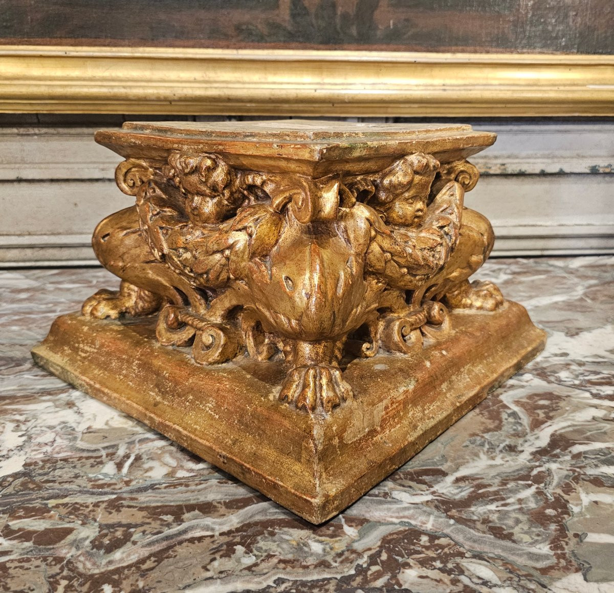 Socle en Terre Cuite Fin XIXème Début XXème-photo-2