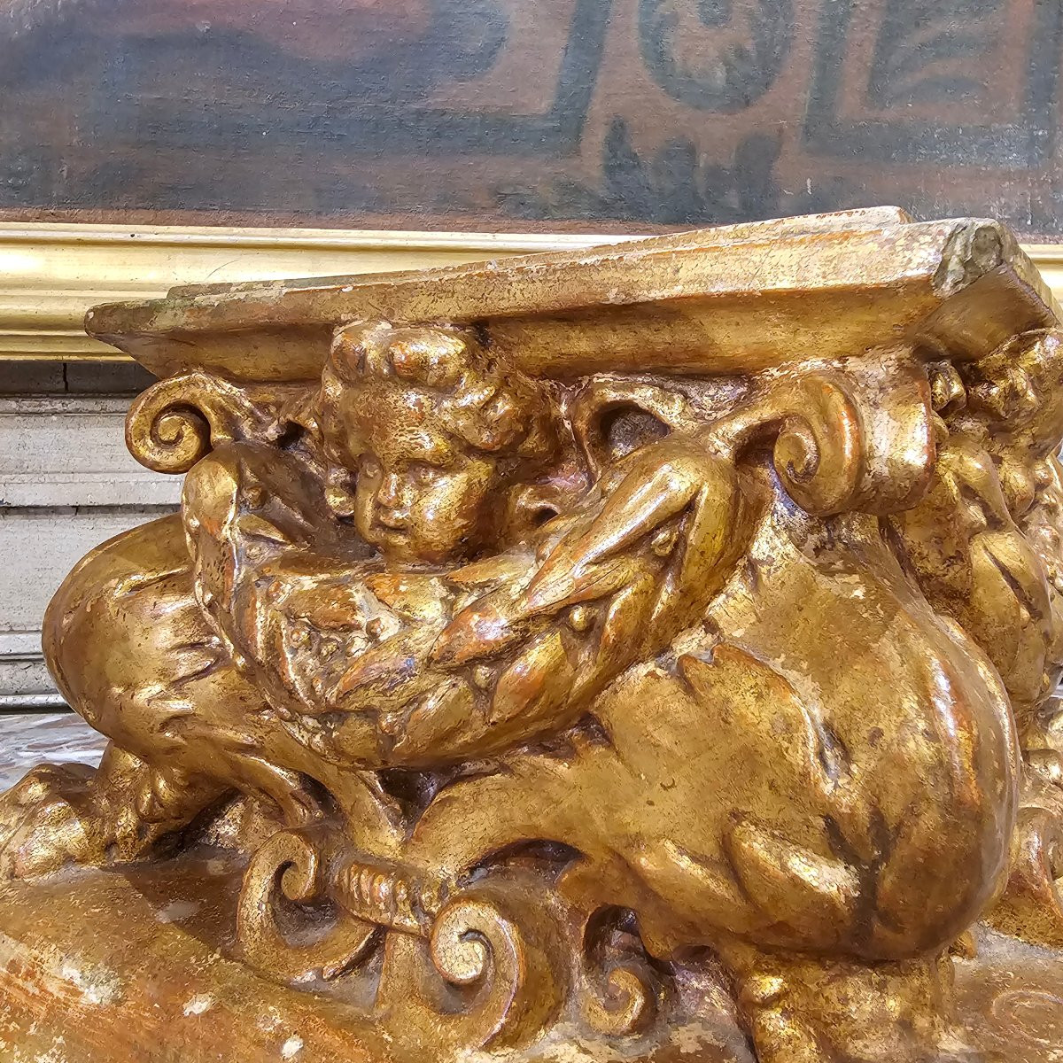 Socle en Terre Cuite Fin XIXème Début XXème-photo-4