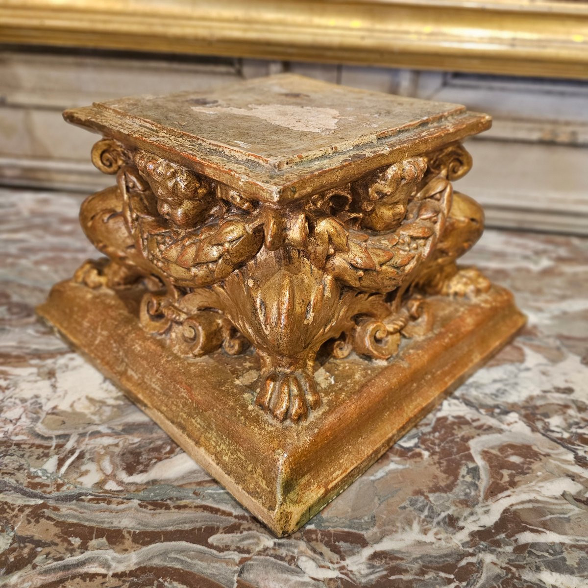 Socle en Terre Cuite Fin XIXème Début XXème-photo-1