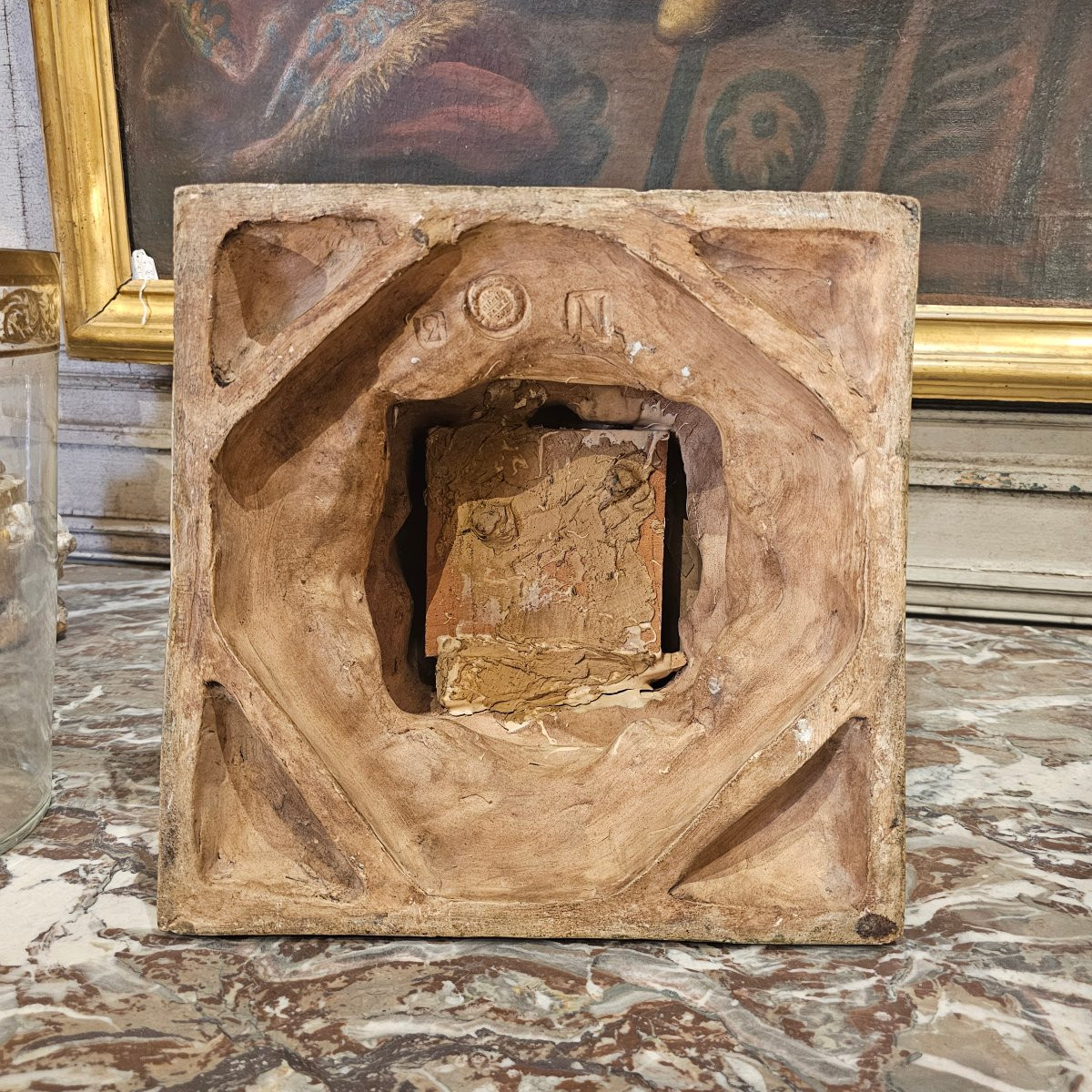 Socle en Terre Cuite Fin XIXème Début XXème-photo-3