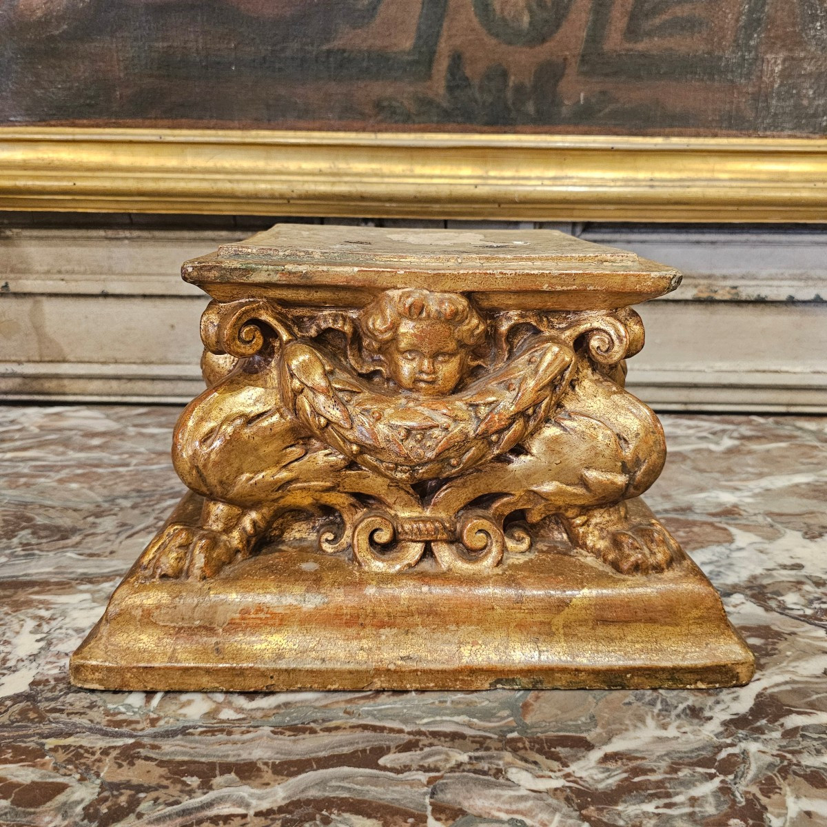 Socle en Terre Cuite Fin XIXème Début XXème