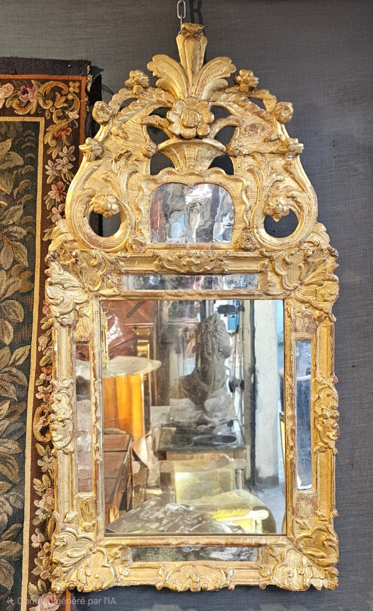 Miroir à Parecloses Epoque Régence