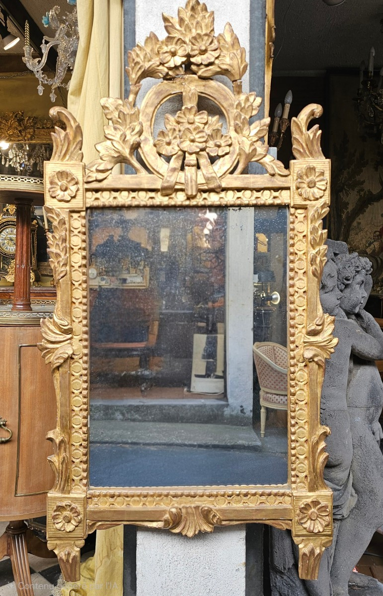 Miroir à Fronton Epoque Louis XVI