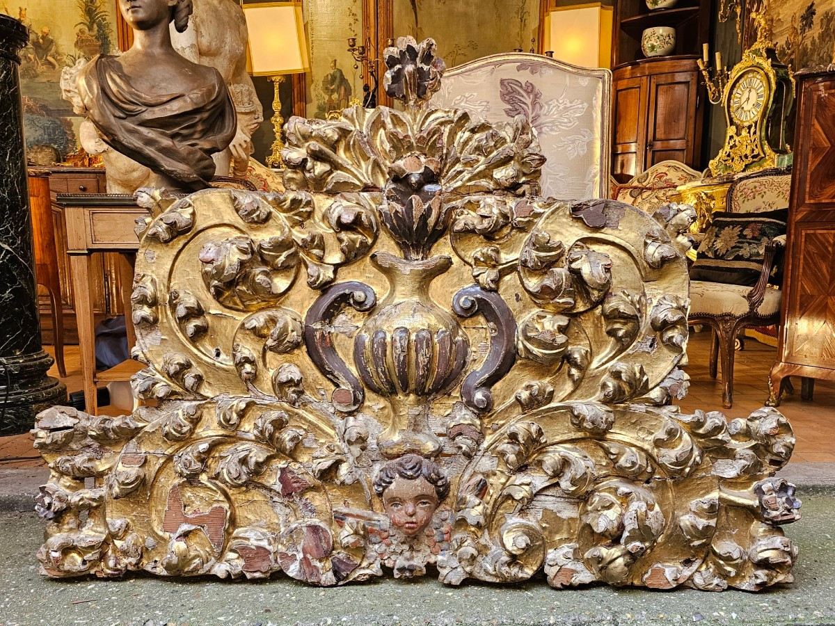 Carved Wood Pediment Louis XIV Period