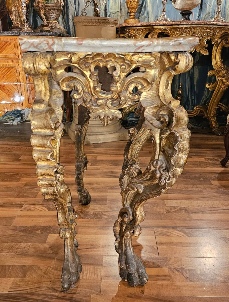 Console en Bois Doré Epoque Louis XV-photo-3