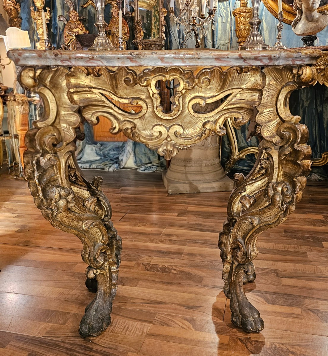 Console en Bois Doré Epoque Louis XV