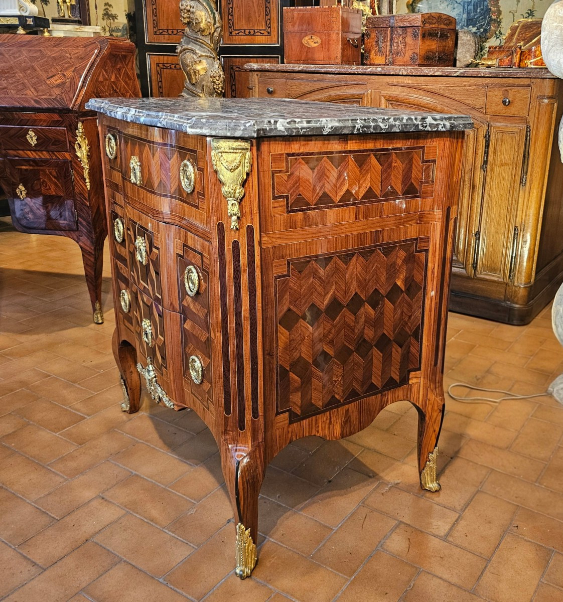 Entre-deux Chest Of Drawers Transitional Louis XV-louisxvi Period-photo-3