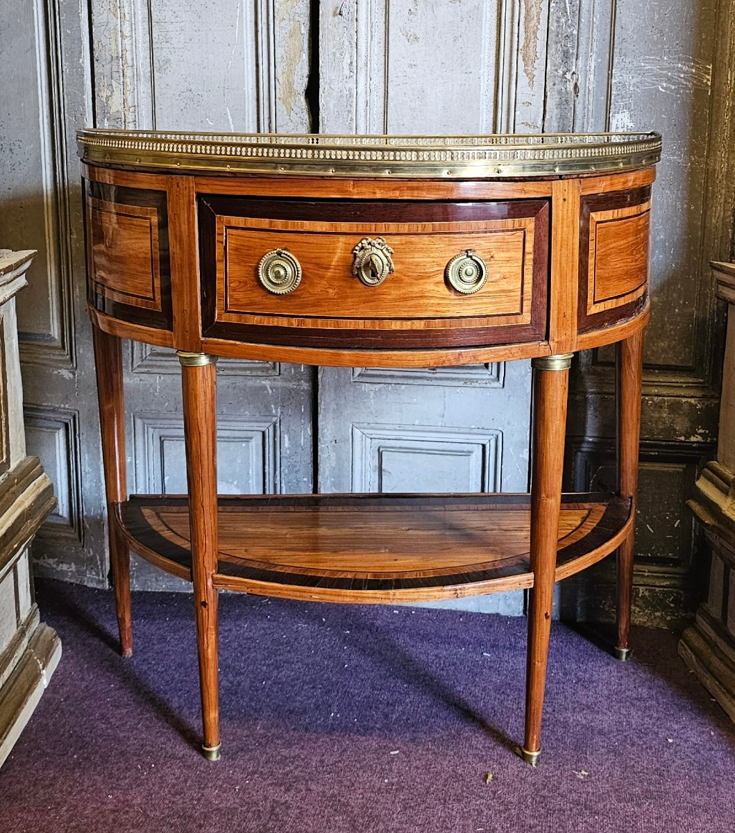Console Demi-Lune Epoque Louis XVI