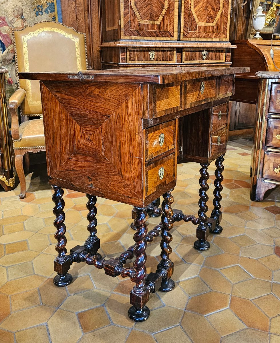 Bureau Mazarin Epoque Louis XIV-photo-4