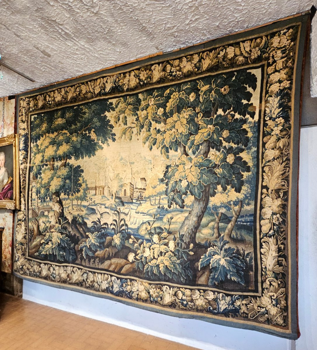 Tapisserie Dite Verdure Aubusson XVIIème Siècle-photo-1