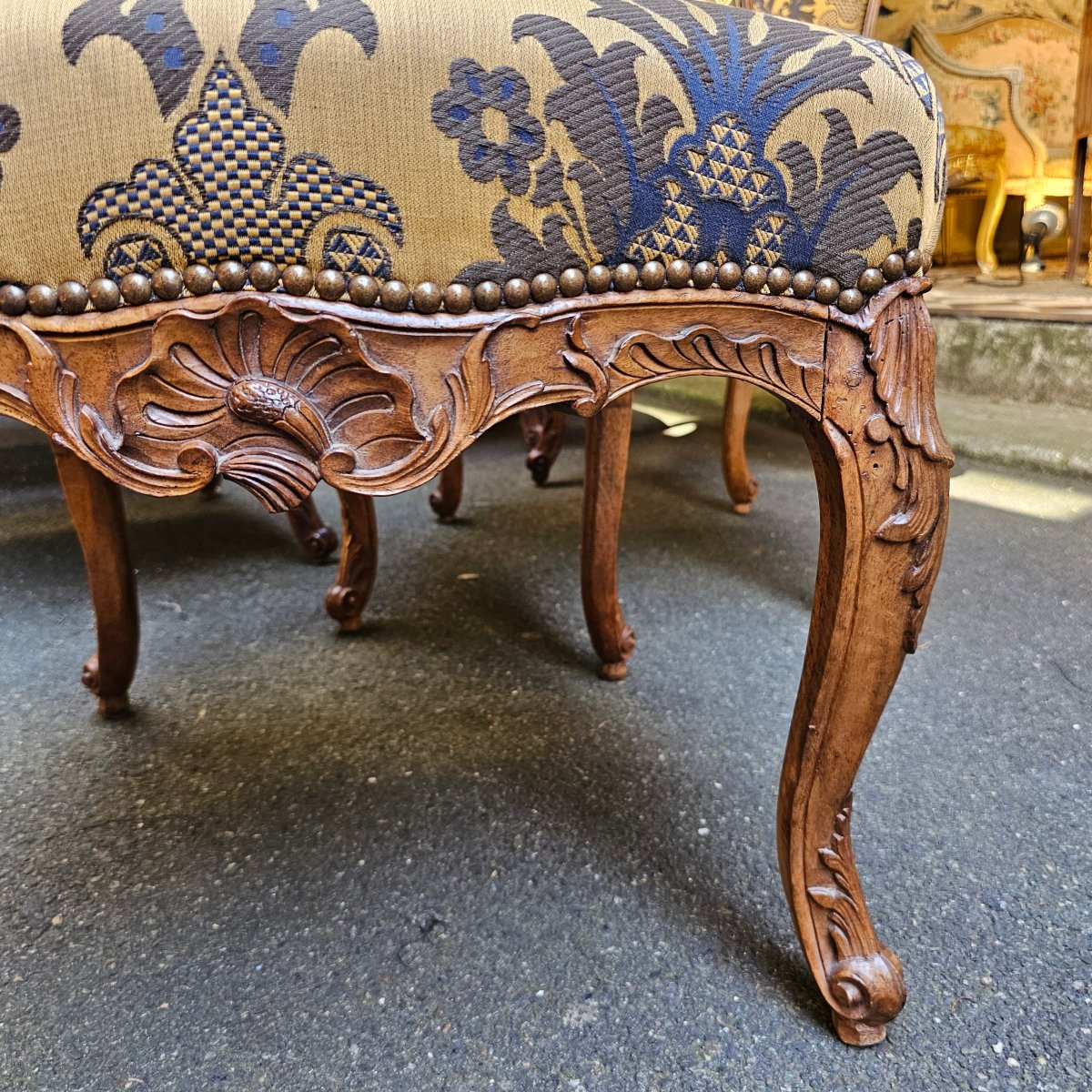 Suite Of Six Flat-back Chairs Louis XV Period-photo-4