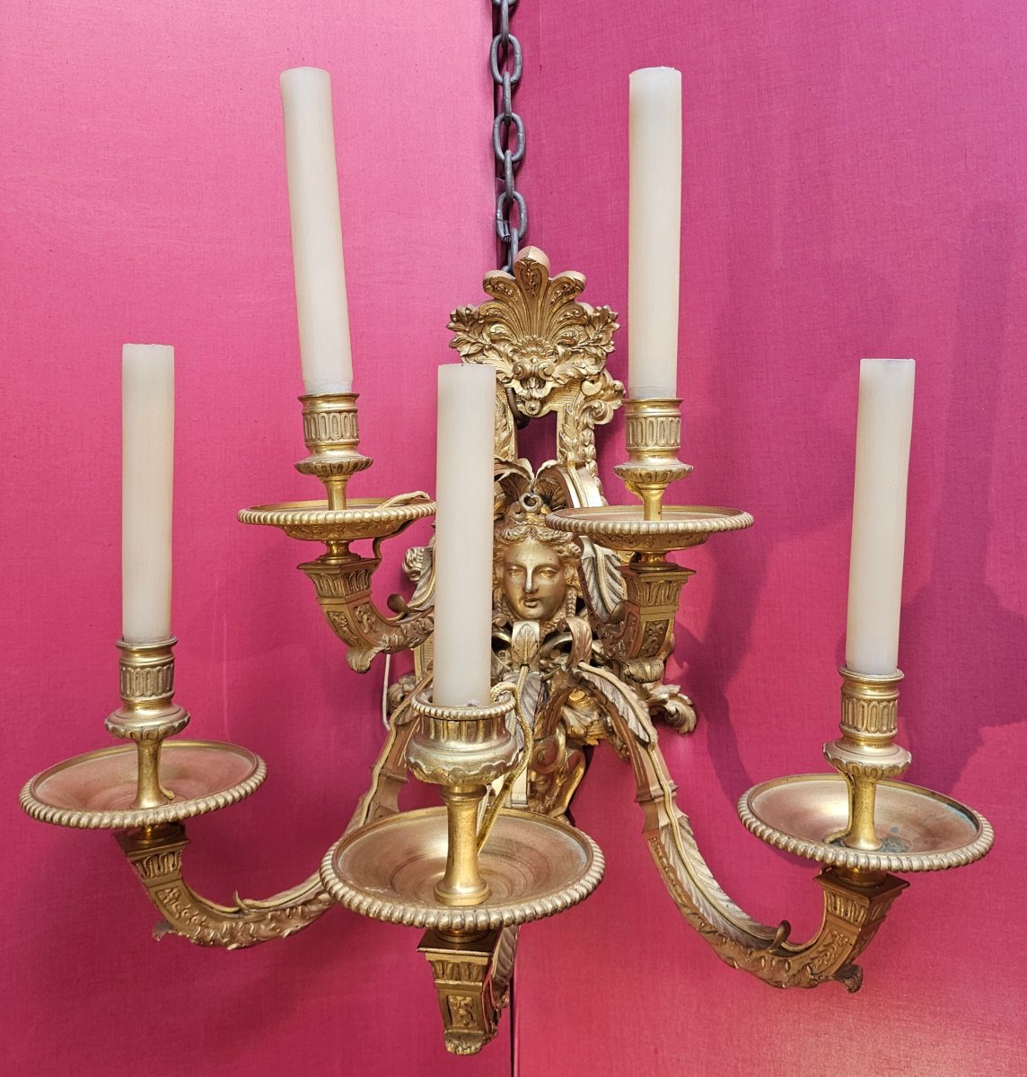 Pair Of Regence-style Gilded Bronze Wall Lights-photo-6