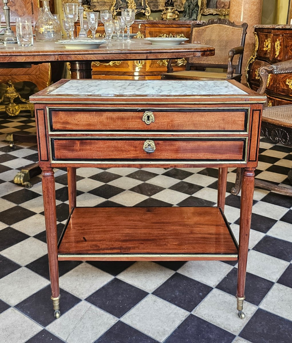 Table de Salon en Acajou Massif Epoque Louis XVI-photo-3