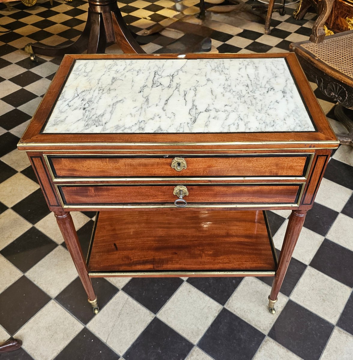 Table de Salon en Acajou Massif Epoque Louis XVI-photo-1