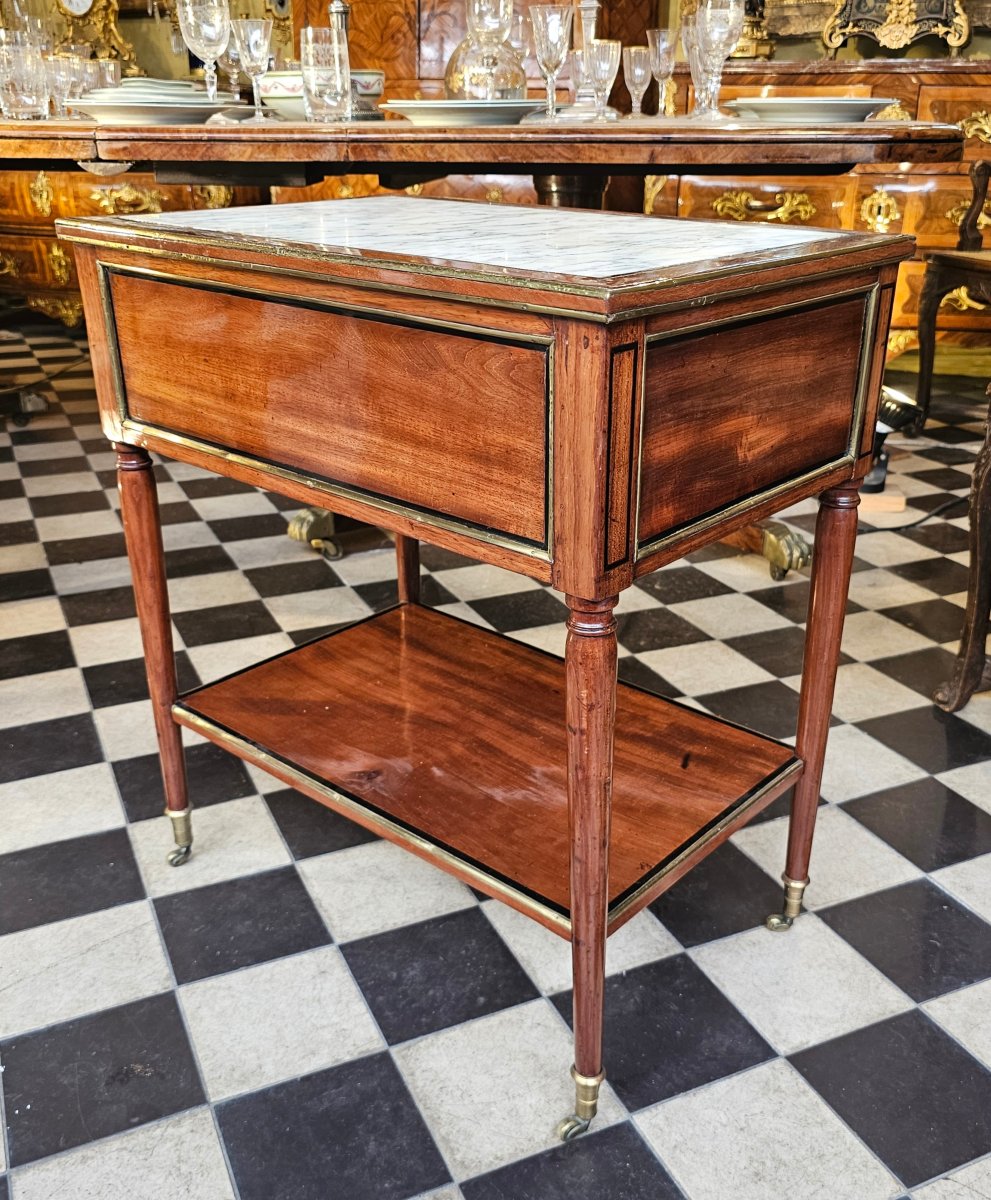 Table de Salon en Acajou Massif Epoque Louis XVI-photo-2