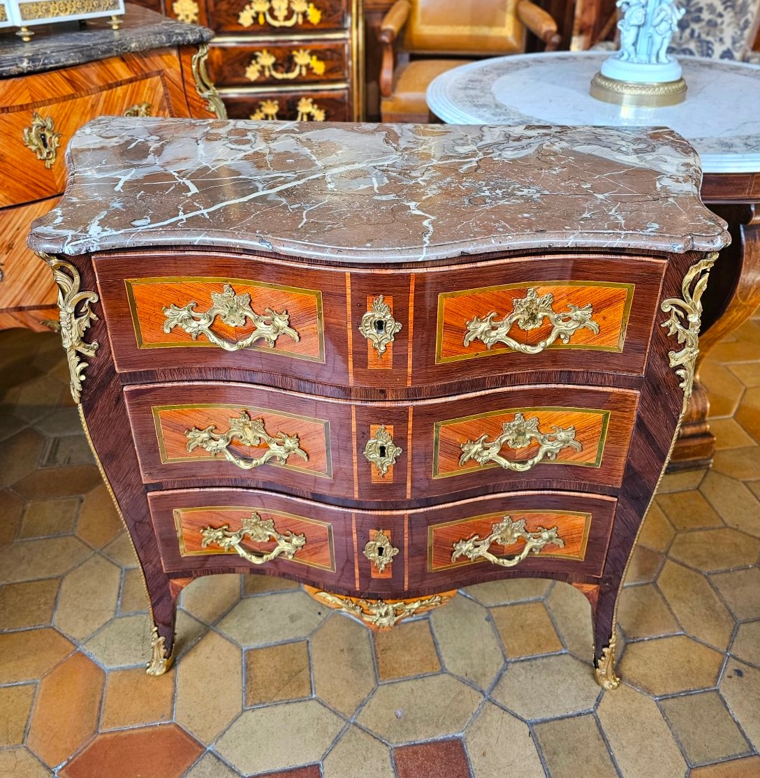 Chest Of Drawers Louis XV Period-photo-2