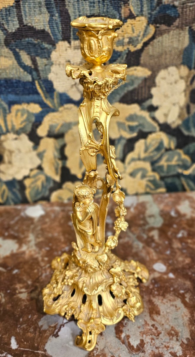 Pair Of Candlesticks Napoleon III Period-photo-4