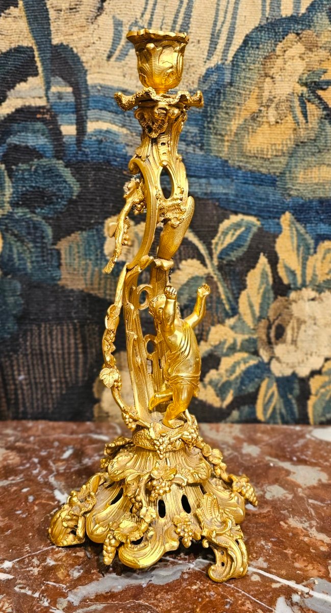 Pair Of Candlesticks Napoleon III Period-photo-4