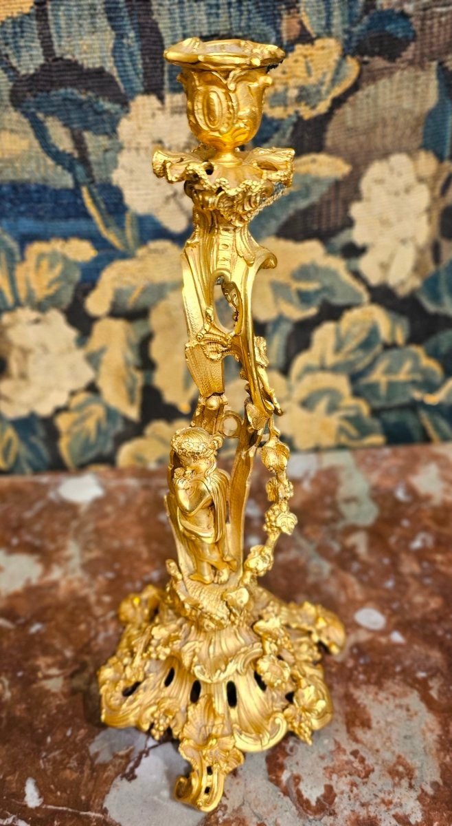 Pair Of Candlesticks Napoleon III Period-photo-6