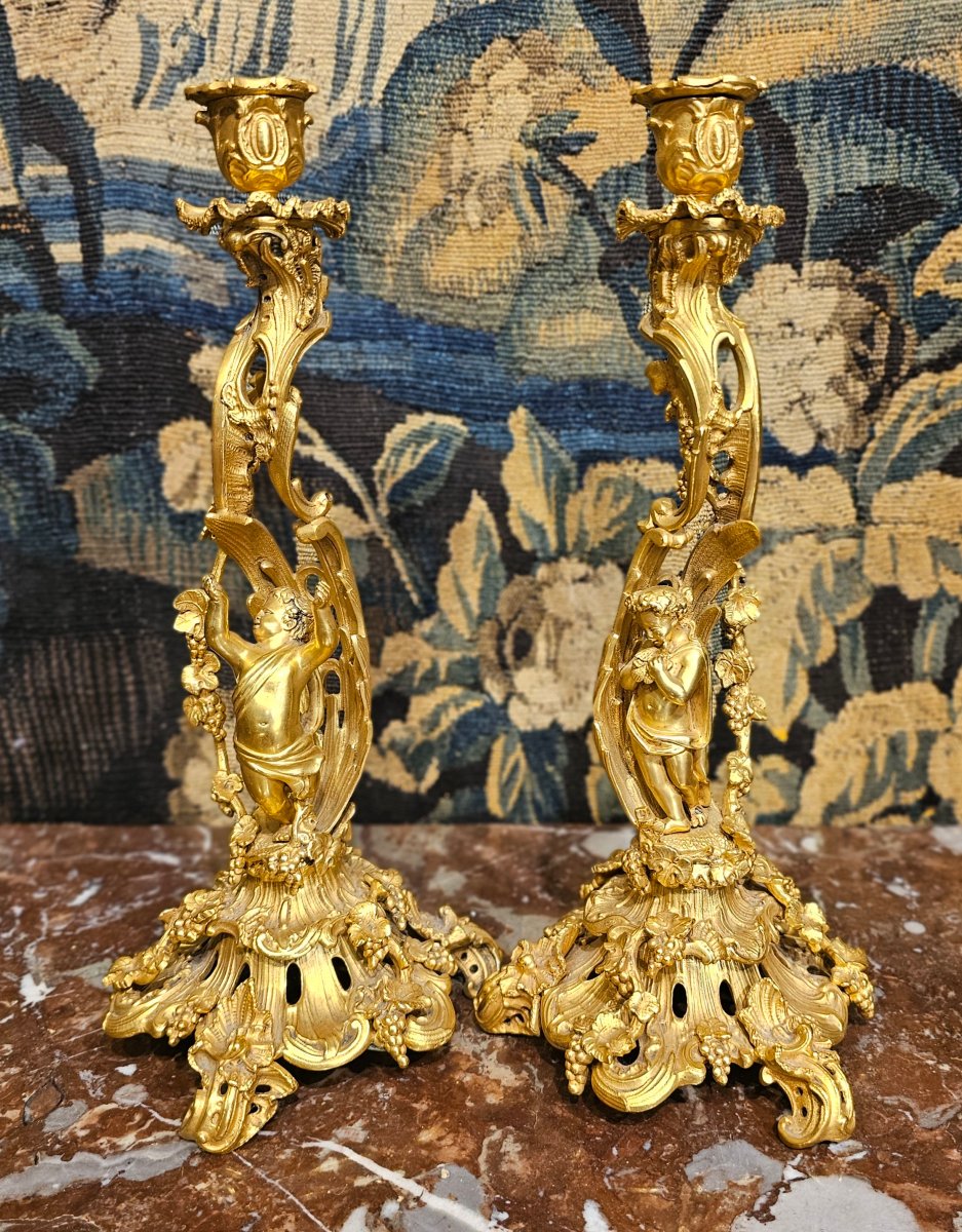 Pair Of Candlesticks Napoleon III Period